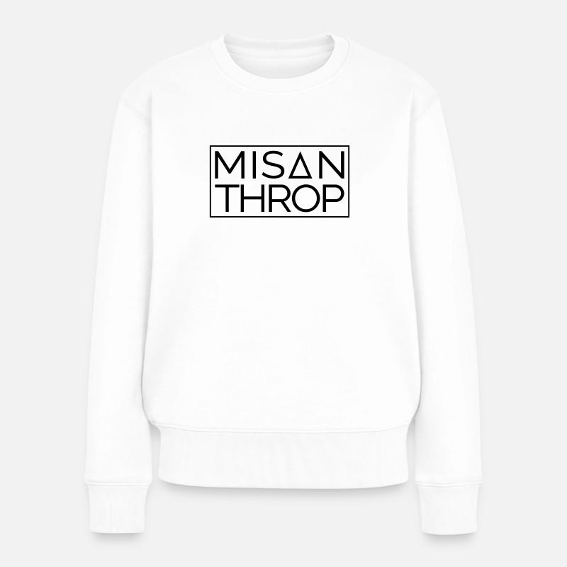 Misanthrop - Frauen Premium Bio Pullover - Weiß