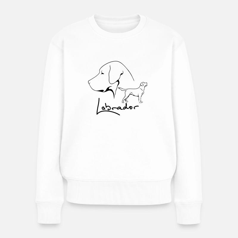 LABRADOR Profil WILSIGNS Hunde Hund Geschenkidee - Frauen Premium Bio Pullover - Weiß