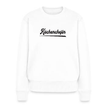 Küchenchefin Köchin Chefin der Küche Küchen-Chefin - Frauen Premium Bio Pullover - Weiß - Vorne - Julia (174cm)