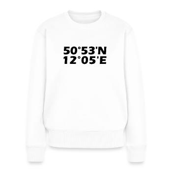 Coordonnées Gera - Pull Premium bio Femme - blanc - Devant - Julia (174cm)