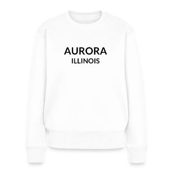 Aurora, Illinois, USA - Women's Premium Organic Jumper - white - Front - Julia (174cm)