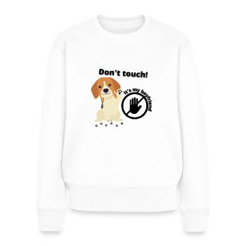 Boyfriend T-Shirt - Frauen Premium Bio Pullover - Weiß - Vorne - Julia (174cm)