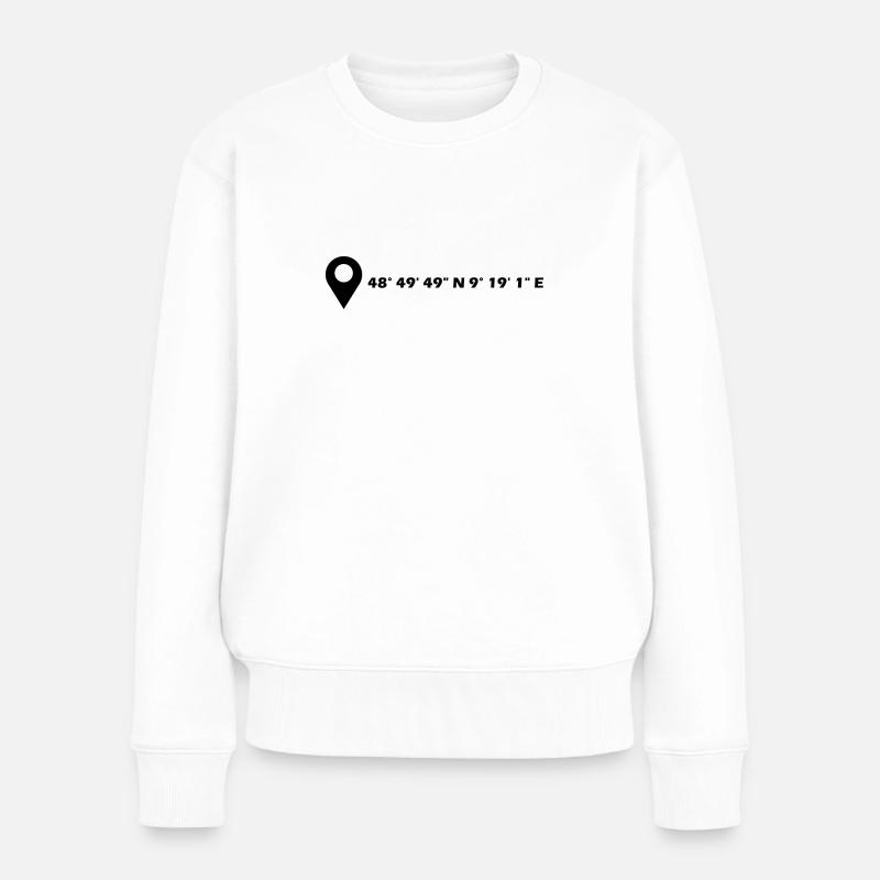 Coordonnées de Waiblingen - Pull Premium bio Femme - blanc