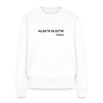 Coordonnées de Fargo, Dakota du Nord, États-Unis - Pull Premium bio Femme - blanc - Devant - Julia (174cm)