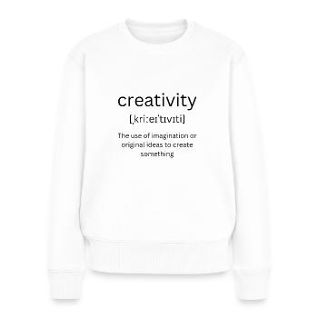 creativity- definition - Women's Premium Organic Jumper - white - Front - Julia (174cm)