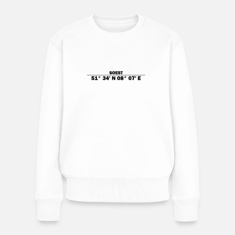 Soest Koordinaten - Frauen Premium Bio Pullover - Weiß