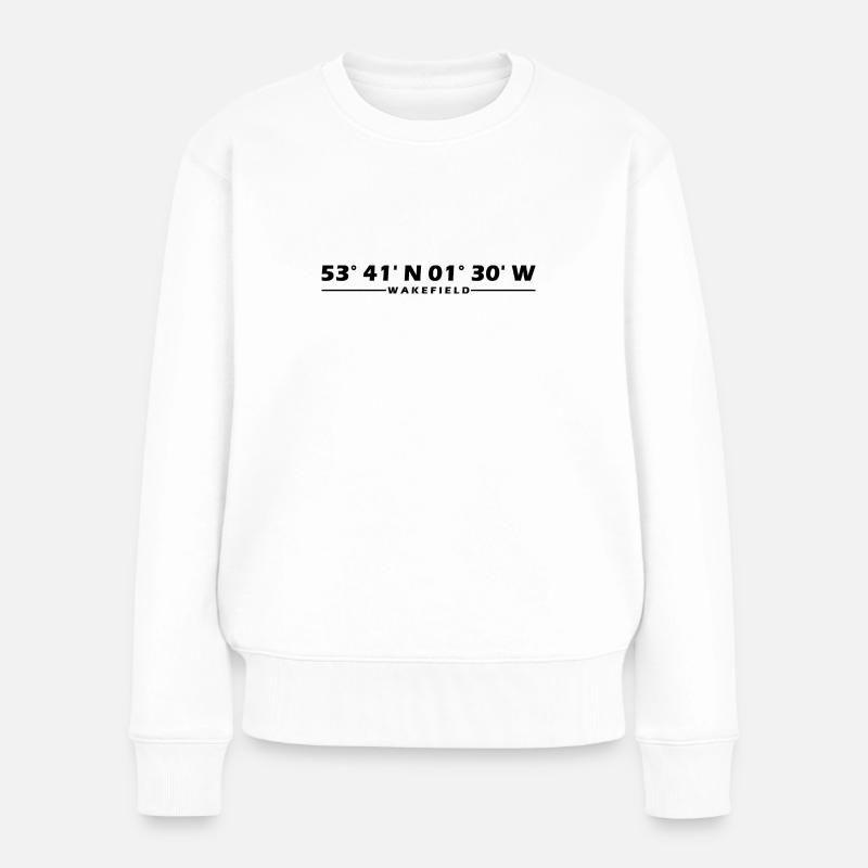Wakefield Koordinaten - Frauen Premium Bio Pullover - Weiß