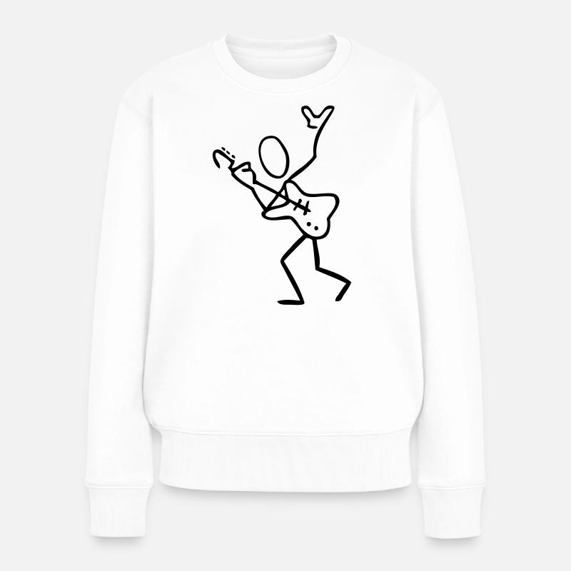 Guitariste sur scène lors du concert - Pull Premium bio Femme - blanc