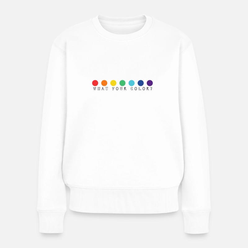 your color - Frauen Premium Bio Pullover - Weiß