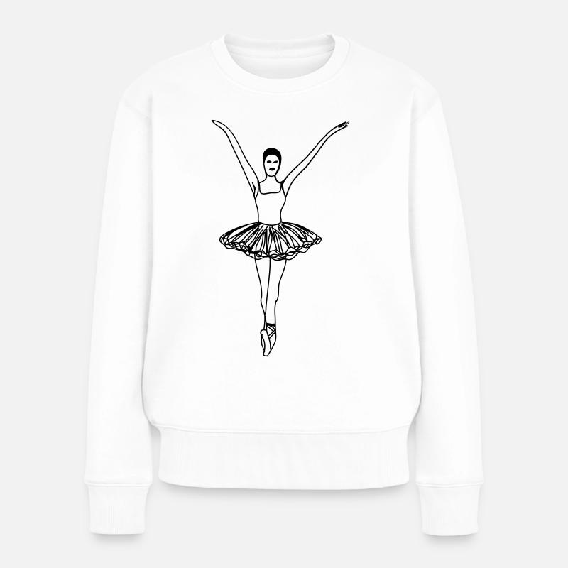 Ballerina - Frauen Premium Bio Pullover - Weiß