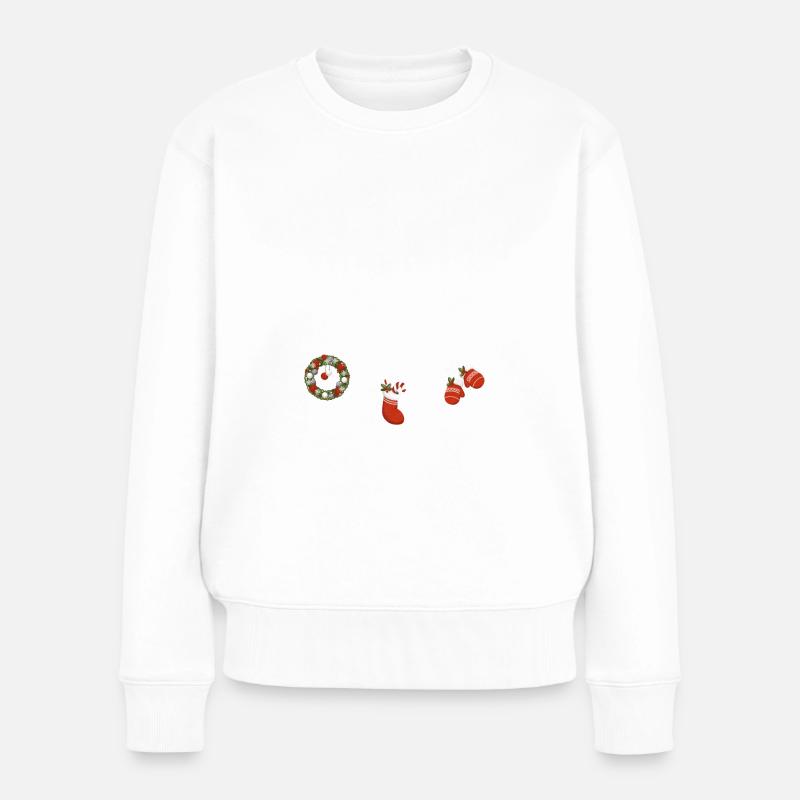 Klavier Weihnachten Weihnachtstraumfänger - Frauen Premium Bio Pullover - Weiß