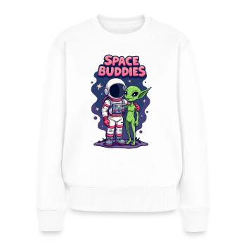 Space Buddies - Women's Premium Organic Jumper - white - Front - Julia (174cm)