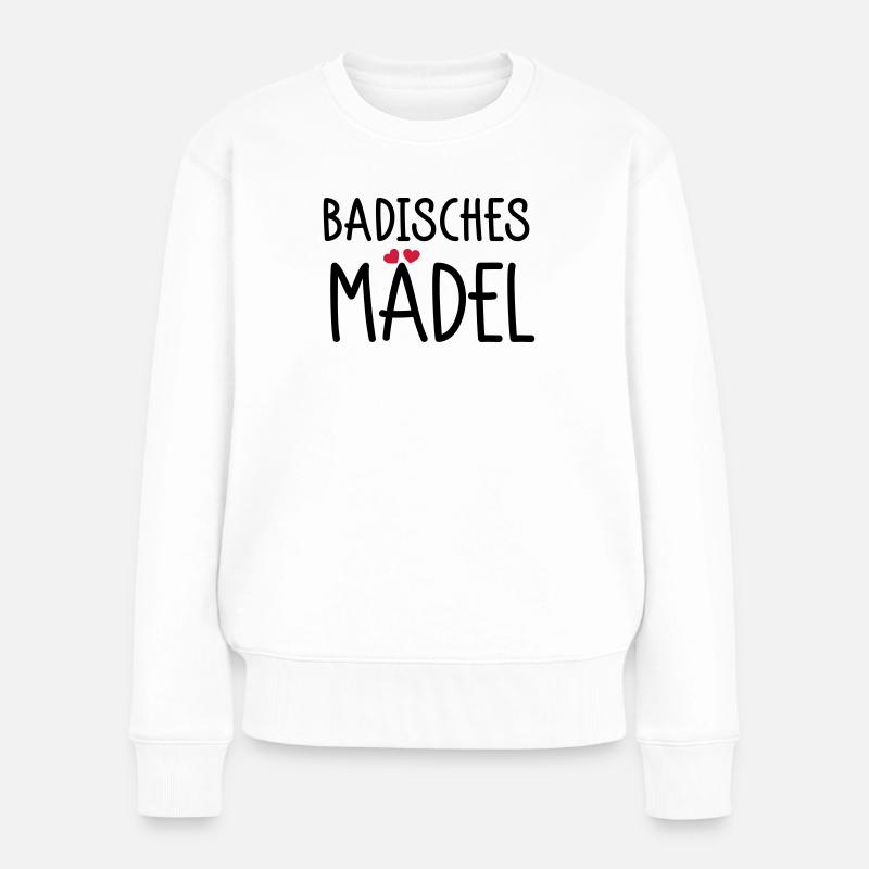Badisches Mädel - Frauen Premium Bio Pullover - Weiß