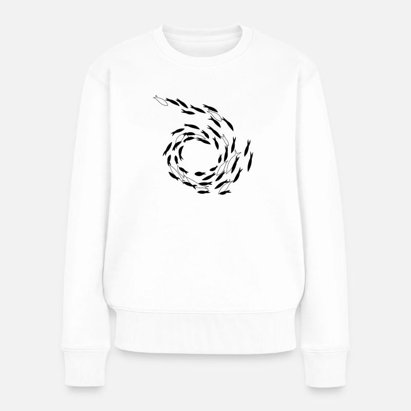 Poissons - Pull Premium bio Femme - blanc
