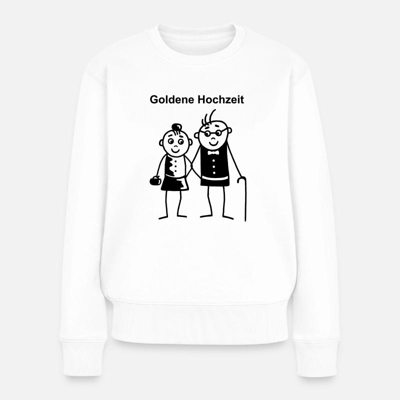 Goldene Hochzeit - Frauen Premium Bio Pullover - Weiß