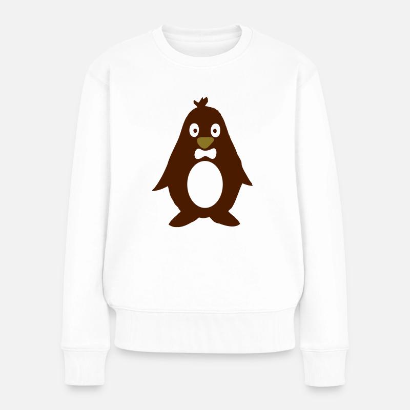 pinguin - Frauen Premium Bio Pullover - Weiß