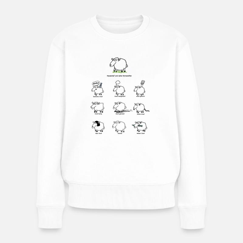 kleine_schafkunde - Frauen Premium Bio Pullover - Weiß