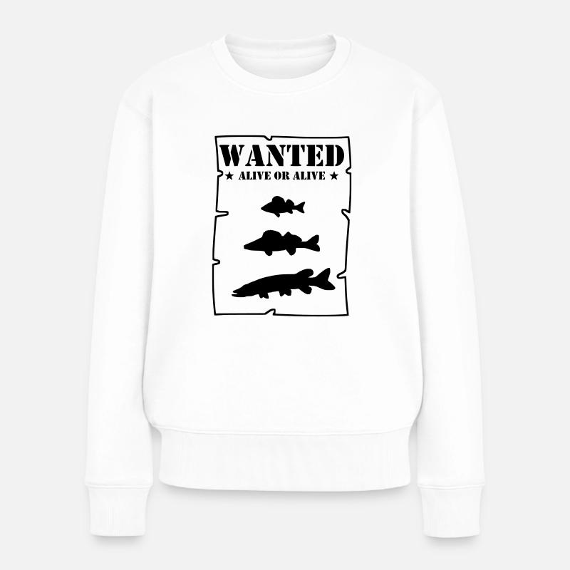 Wanted alive or alive - Frauen Premium Bio Pullover - Weiß