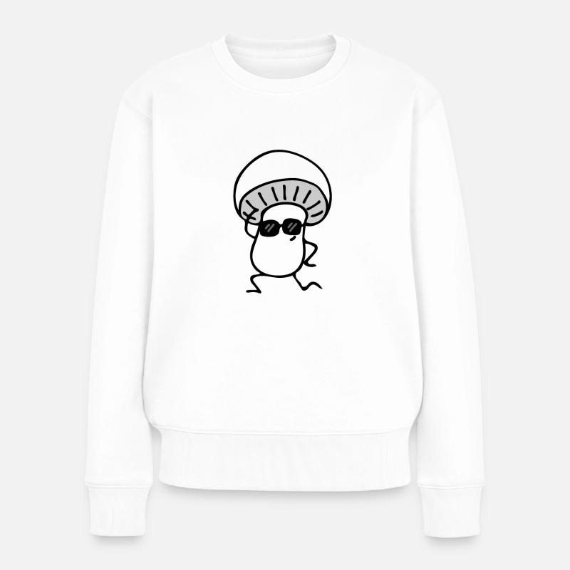 Pilz - Frauen Premium Bio Pullover - Weiß