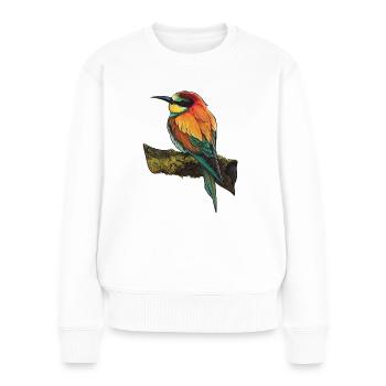 Vogel - Frauen Premium Bio Pullover - Weiß - Vorne - Julia (174cm)