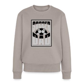 Sport Hobby Soccer Dad - Frauen Premium Bio Pullover - Taupe - Vorne - Julia (174cm)