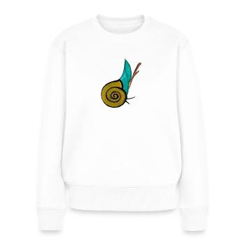 golden snail - Frauen Premium Bio Pullover - Weiß - Vorne - Julia (174cm)