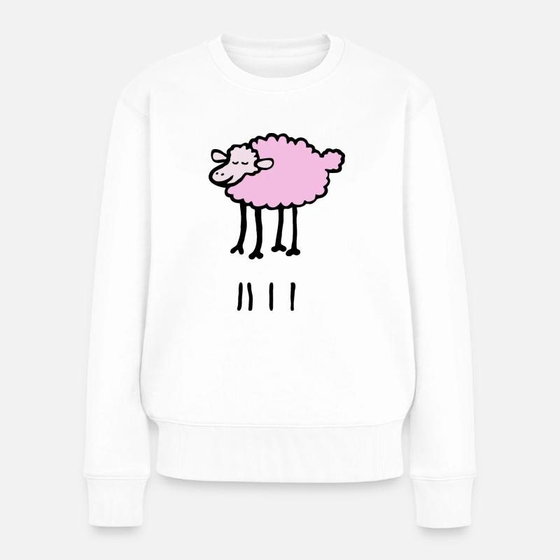 Mouton rose - Pull Premium bio Femme - blanc