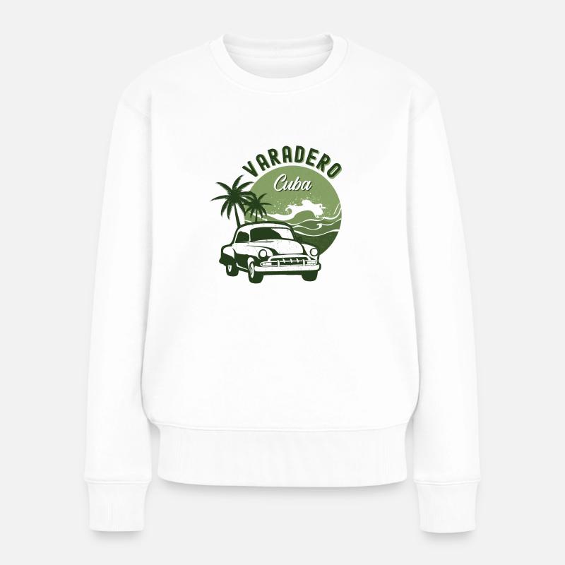 Plage de Varadero - Pull Premium bio Femme - blanc