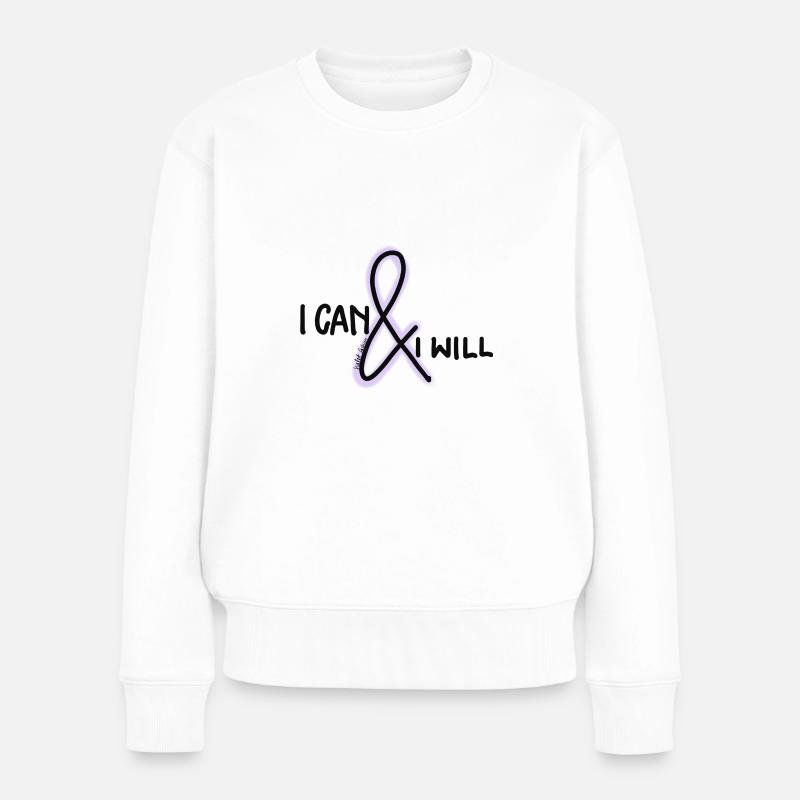 I Can & I Will - Women's Premium Organic Jumper - white