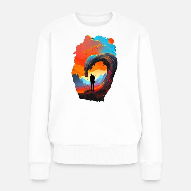 wave 01 - Pull Premium bio Femme - blanc