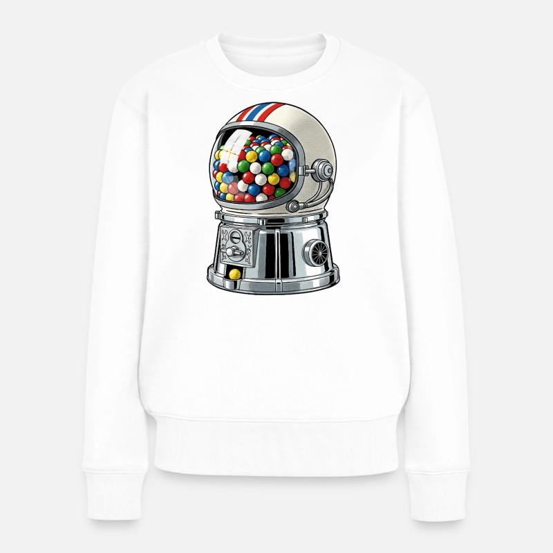 BubbleNaut - Frauen Premium Bio Pullover - Weiß