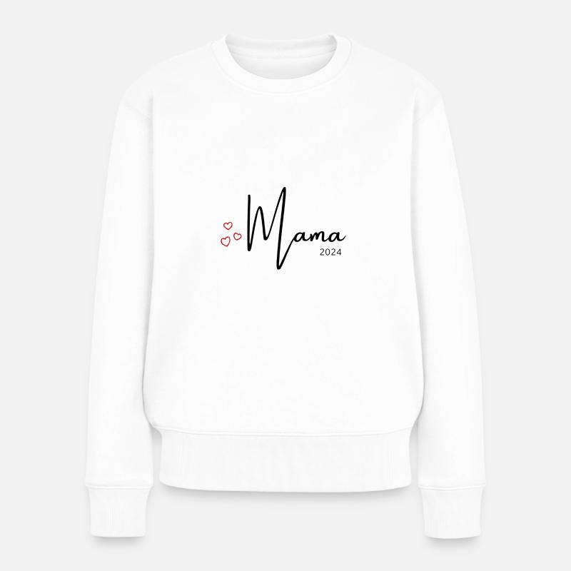 Mama 2024 - Frauen Premium Bio Pullover - Weiß