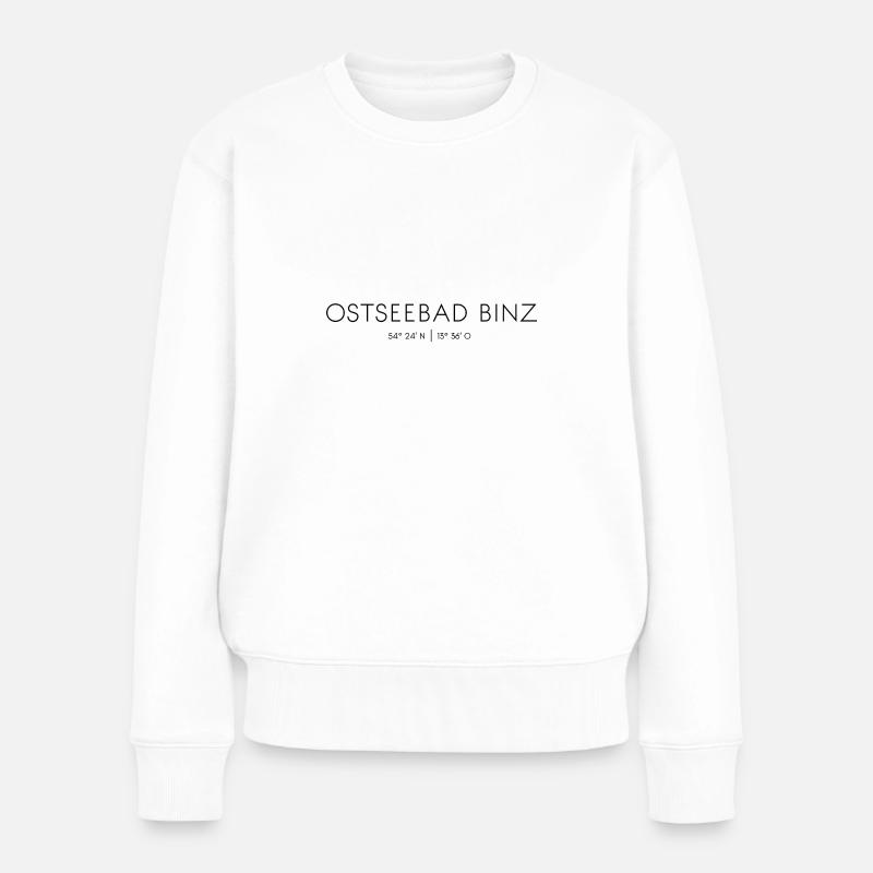 Ostseebad Binz auf Rügen - Frauen Premium Bio Pullover - Weiß
