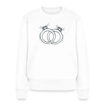 Wedding Rings Alliance - Pull Premium bio Femme - blanc - Devant - Julia (174cm)