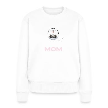 Maltesische Hundemutter Hund Retro - Frauen Premium Bio Pullover - Weiß - Vorne - Julia (174cm)
