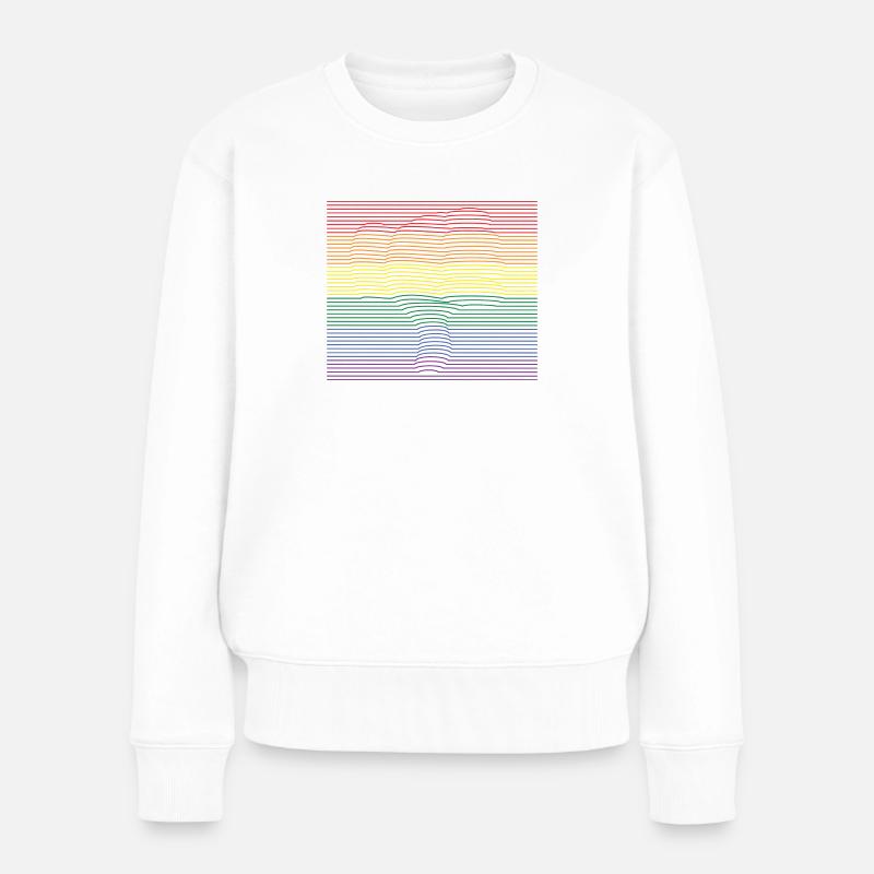 Thumbs down bunt - Frauen Premium Bio Pullover - Weiß