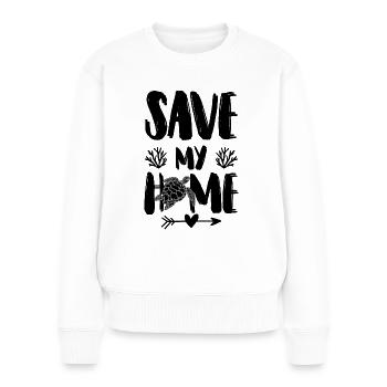Sea Protection Ocean - Women's Premium Organic Jumper - white - Front - Julia (174cm)