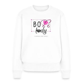 Chefin - Frauen Premium Bio Pullover - Weiß - Vorne - Julia (174cm)