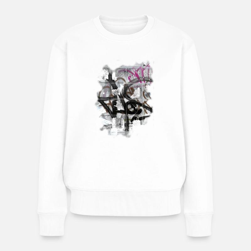 Graffiti - Frauen Premium Bio Pullover - Weiß