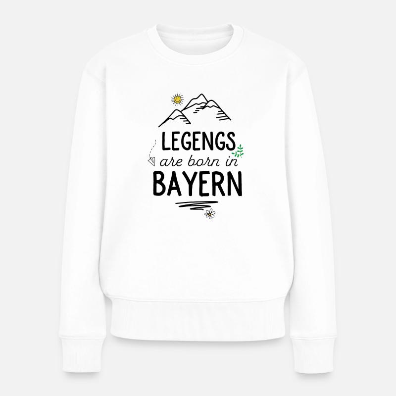Lustige Geschenke für echte Bayern - Frauen Premium Bio Pullover - Weiß