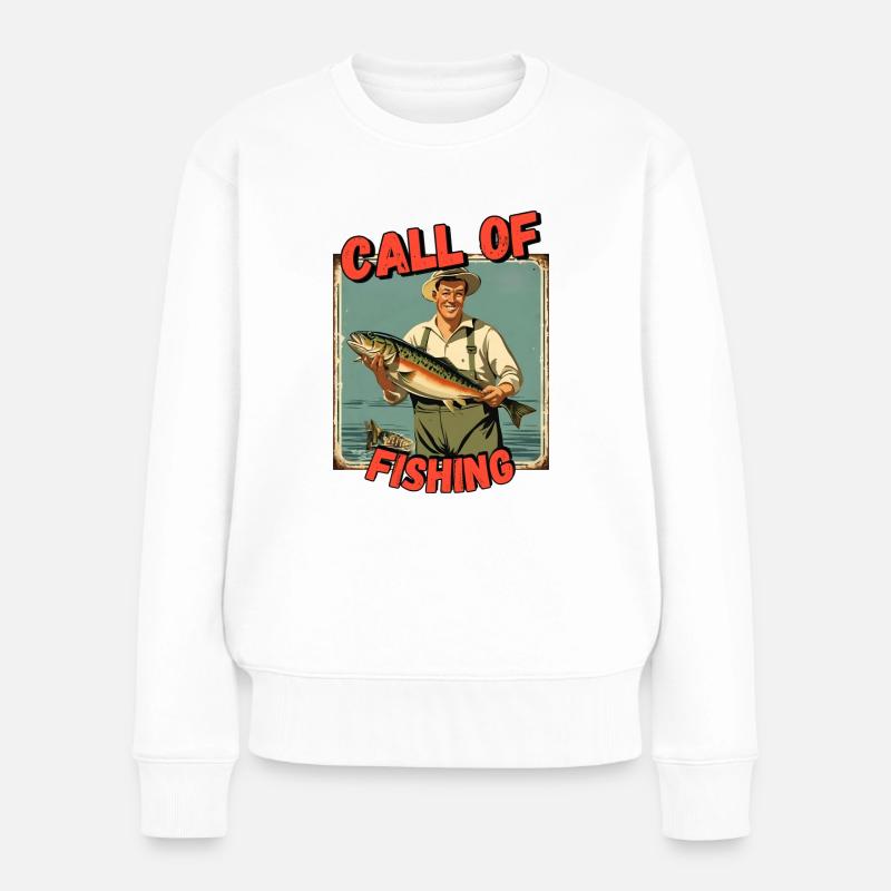 appel de la pêche 3 - Pull Premium bio Femme - blanc