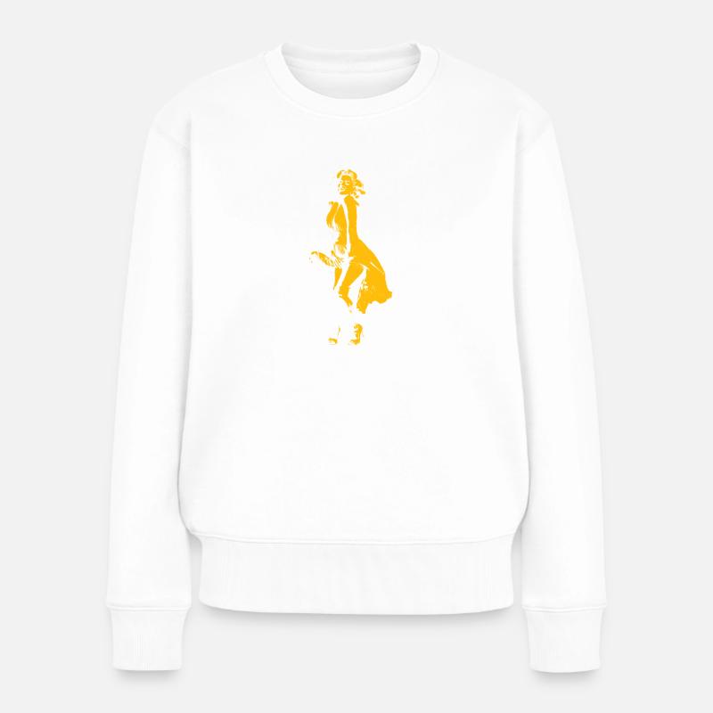 Marilyn Monroe - Umgehauen - Geschenk - Frauen Premium Bio Pullover - Weiß