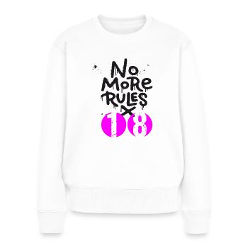 18 Geburtstag no more rules - Women's Premium Organic Jumper - white - Front - Julia (174cm)