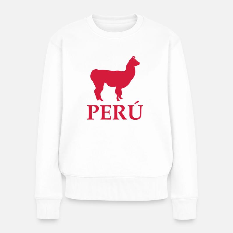 Peru - Frauen Premium Bio Pullover - Weiß