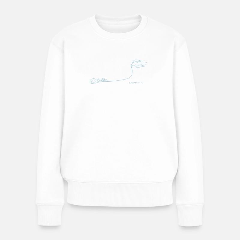 Weststrand Darß - Frauen Premium Bio Pullover - Weiß