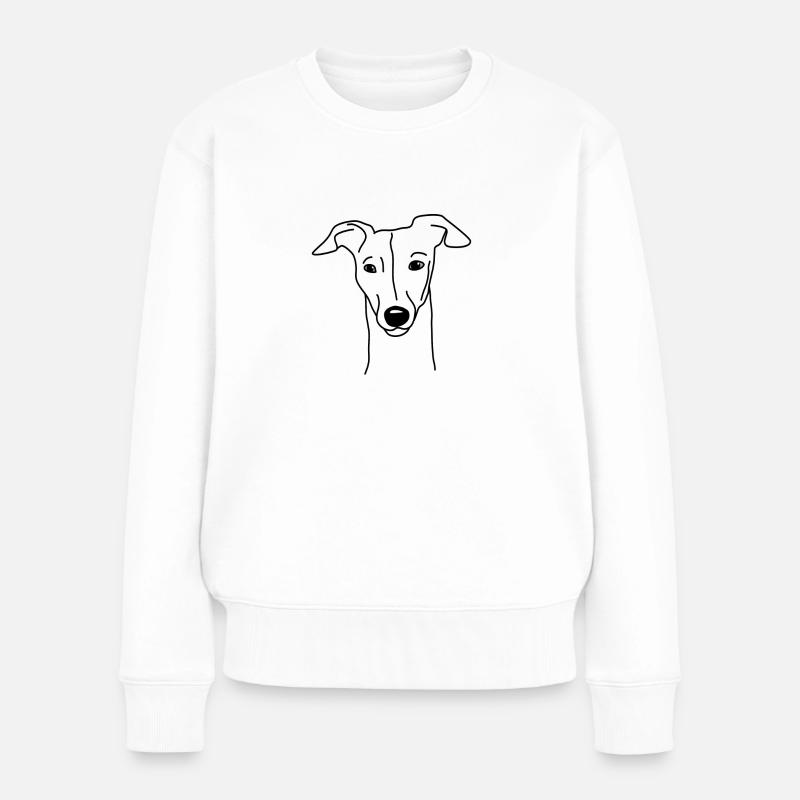 Whippet - Frauen Premium Bio Pullover - Weiß
