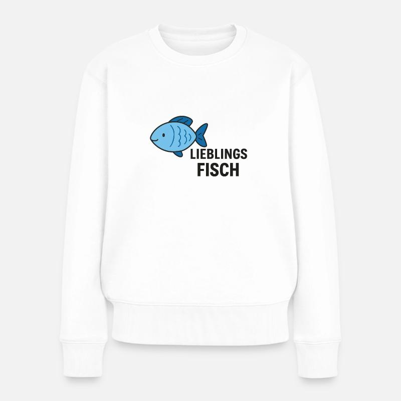 LIEBLINGS FISCH - Frauen Premium Bio Pullover - Weiß