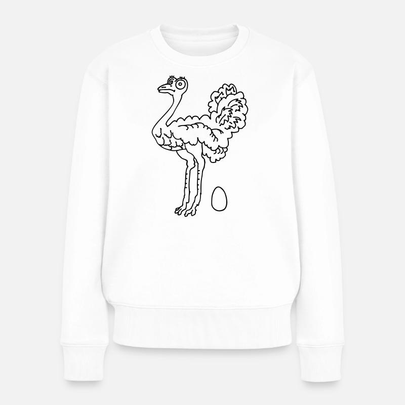 Strauß - Frauen Premium Bio Pullover - Weiß