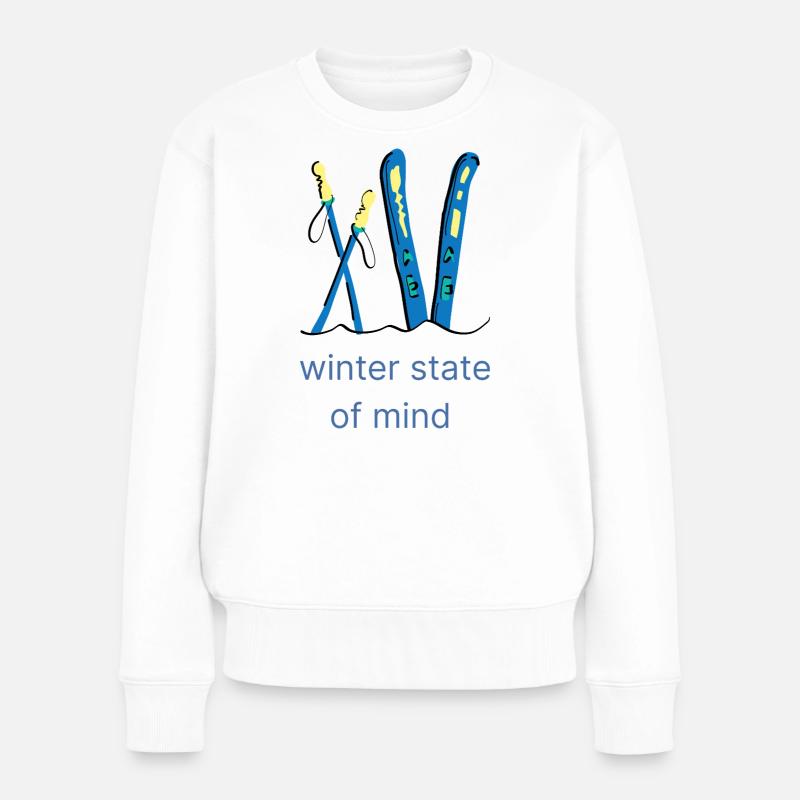winter state of mind - Pull Premium bio Femme - blanc