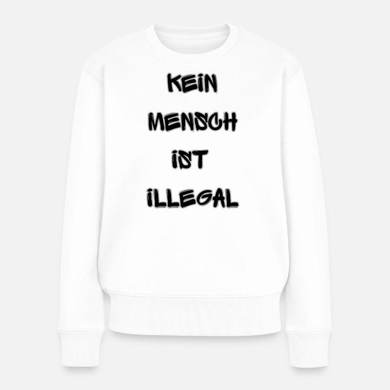 Personne n’est illégal – solidarité - Pull Premium bio Femme - blanc